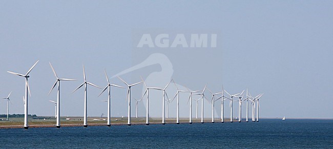 Windturbines Lelystad, Wind-turbines Lelystad stock-image by Agami/Wil Leurs,