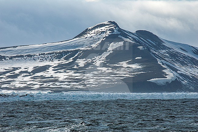 Landscape Svalbard with mountains and sea stock-image by Agami/Roy de Haas,