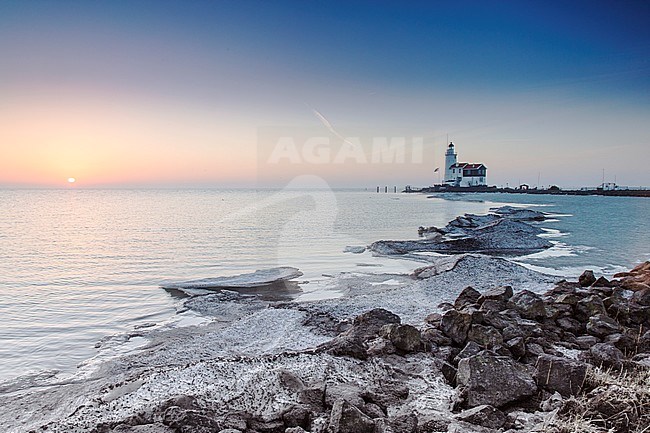 Lighthouse Marken stock-image by Agami/Wil Leurs,