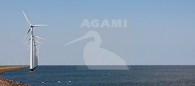 Windturbines Lelystad, Wind-turbines Lelystad stock-image by Agami/Wil Leurs,