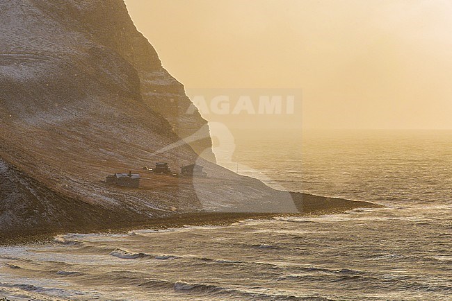 Tiny settlement on Svalbard, arctic Norway. stock-image by Agami/Pieter-Jan D'Hondt ,