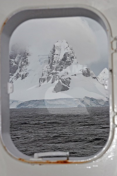 Port hole view on Antarctica stock-image by Agami/Pete Morris,